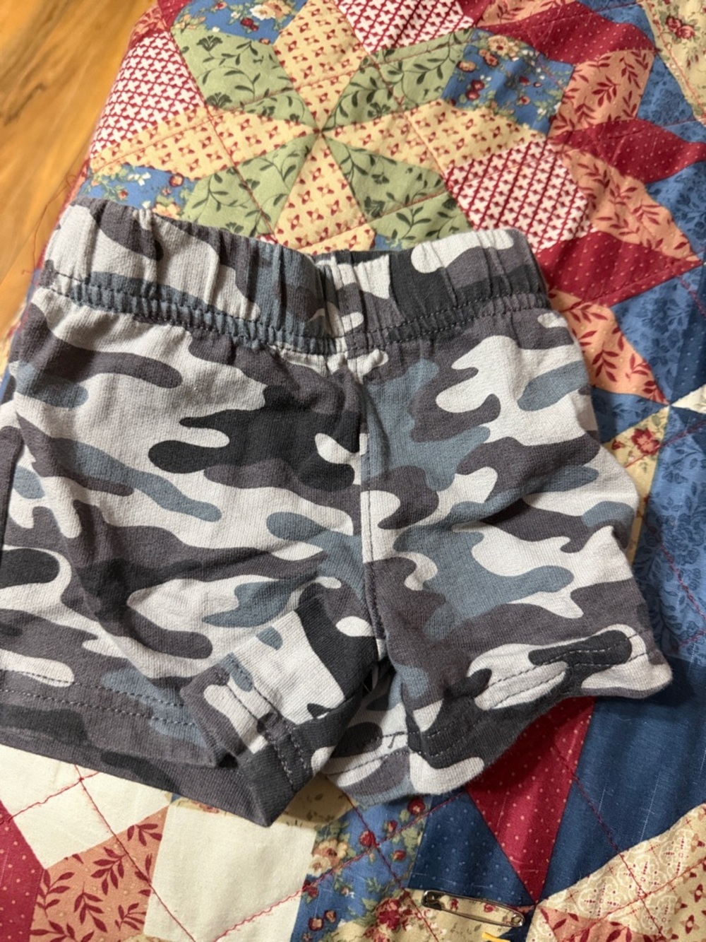 Carter's Gray and Blue Camo Pull-On Shorts